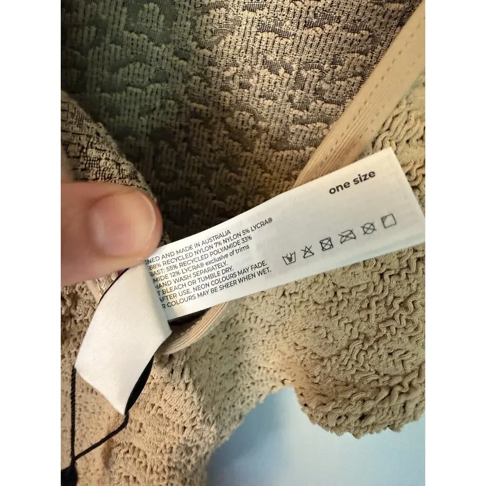 Bond-eye Low Palace One Piece Tan One Size Fits Most NEW $180